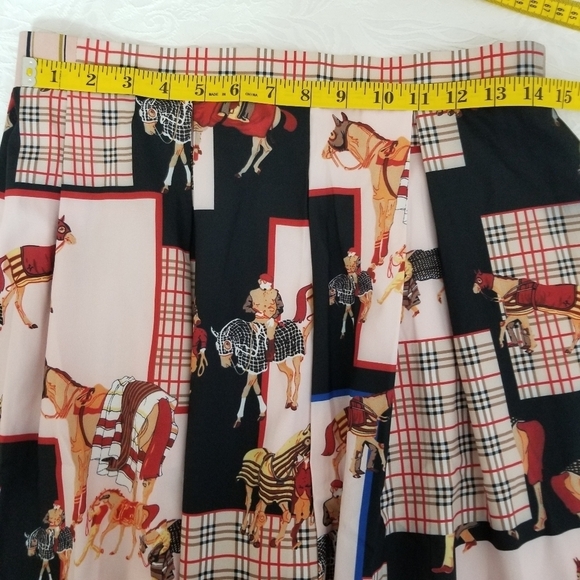 Equestrian Print Midi Skirt - Picture 2 of 9